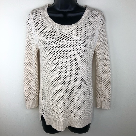 Ann Taylor Cream Color Knit Sweater -Size S - Picture 1 of 2